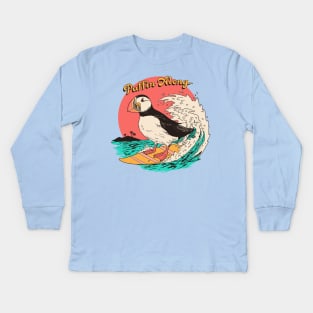 Puffin Along Kids Long Sleeve T-Shirt